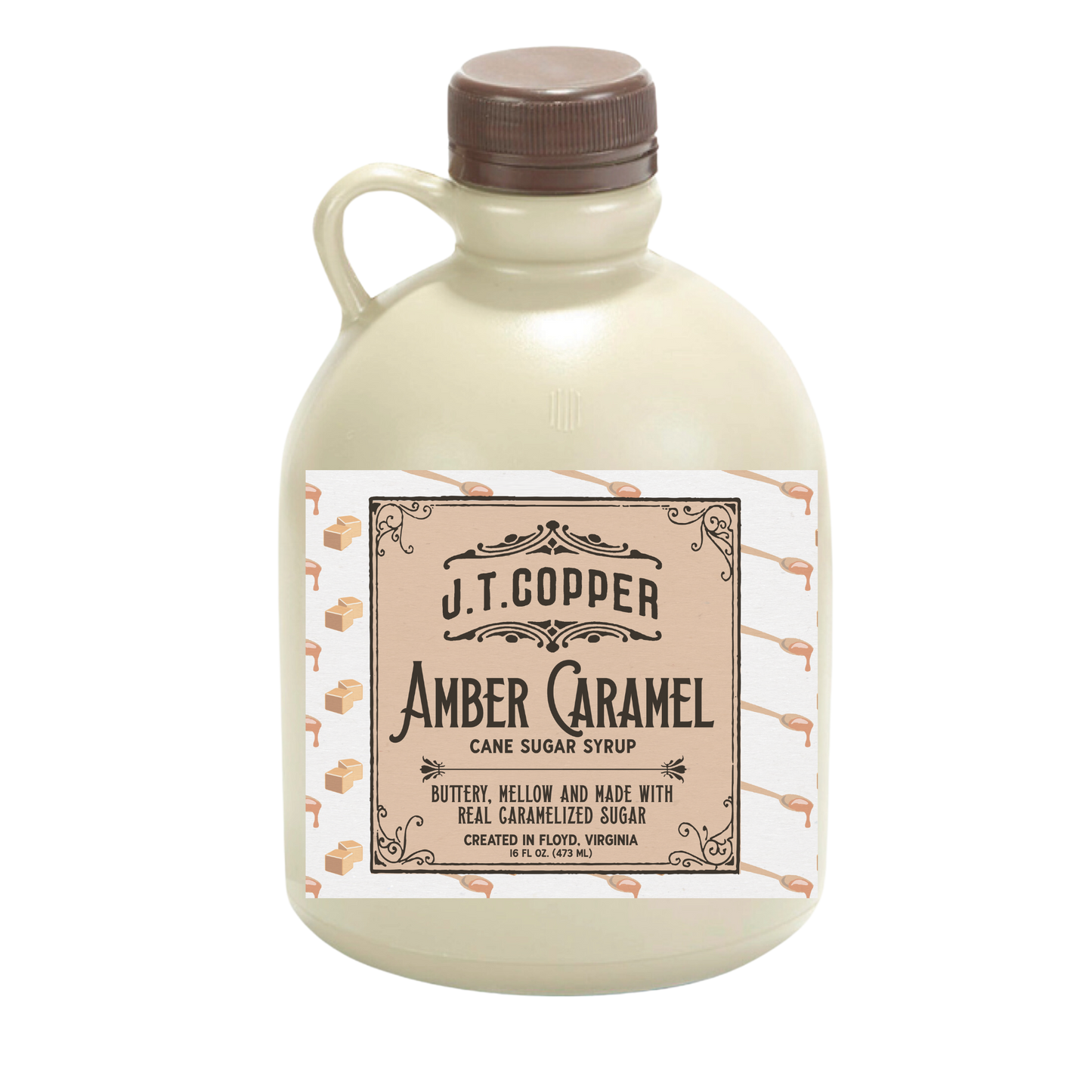 64oz Amber Caramel Syrup Bulk Jug